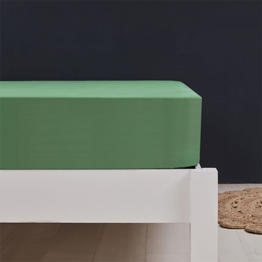 Boxlagen 90x200 - Bomuldssatin grøn