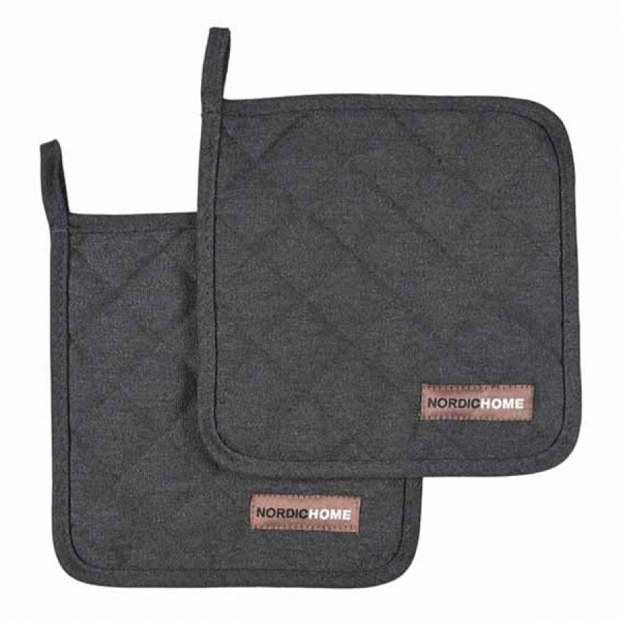 Grydelapper 2pk, Sort
