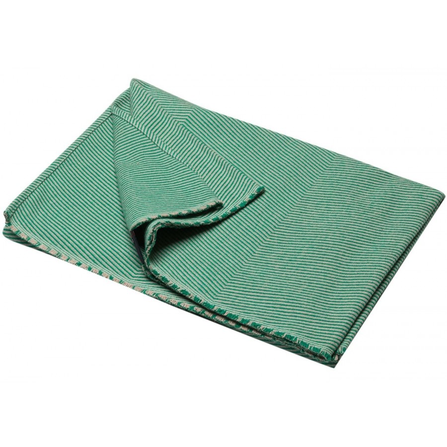 Nova Bomuldstæppe Herringbone Emerald 140x200cm