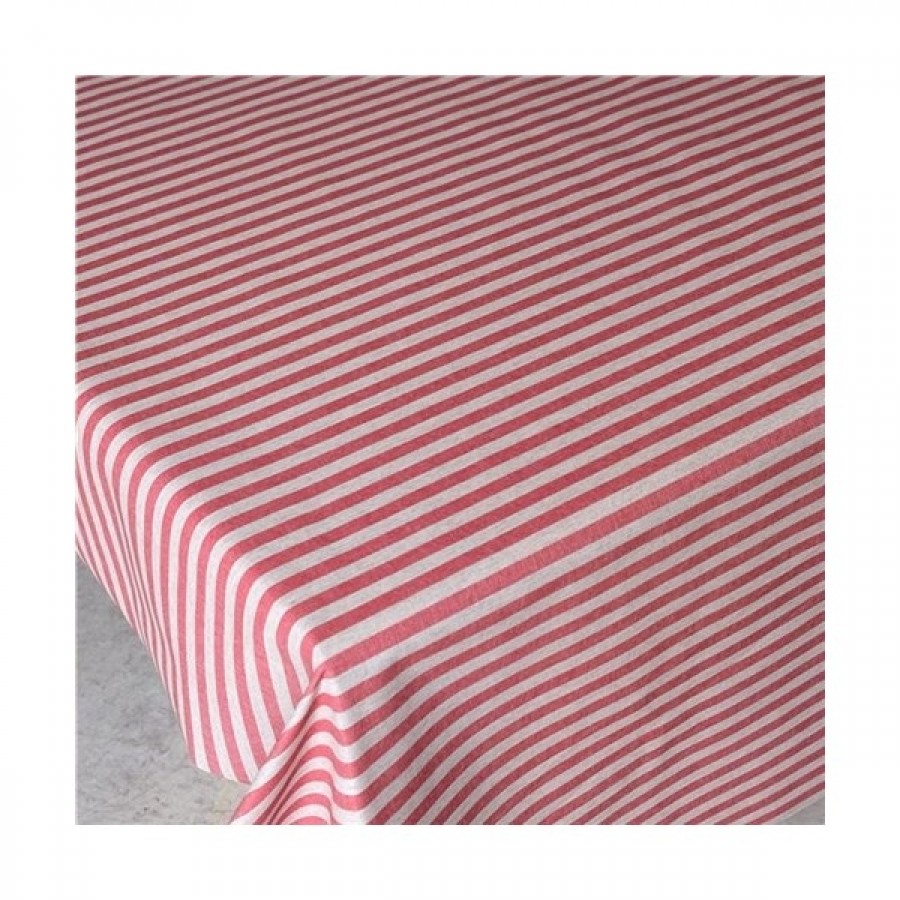 Akryldug Stripe Rød/hvid 140cm Bred