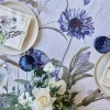 Hør dug Blue Flower Garden, 145x350