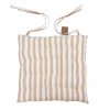 Hynde 4 cm - Genbrugsbomuld - Beige/Hvid strib