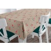 Akryldug nisser med julegaver beige brd. 140cm