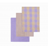 Viskestykke 3-pak Genbrugsbomuld Lavendel 50x70cm