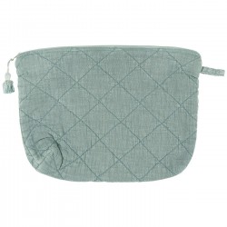 Quiltet toilettaske, green mist