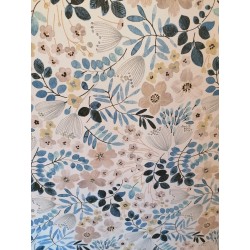 Akryldug Wild Flower blue brd. 140cm